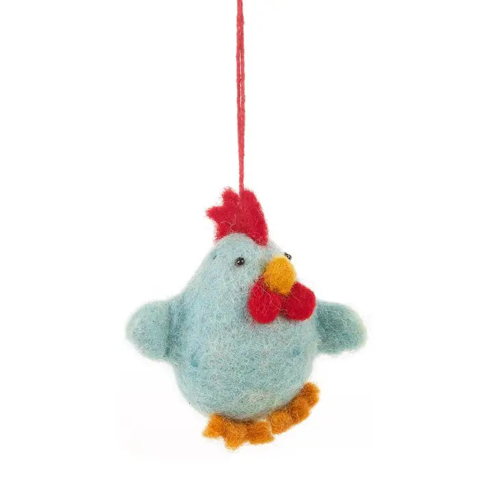 Handmade Felt Chattering Chicks Assorted Hanging Decorations