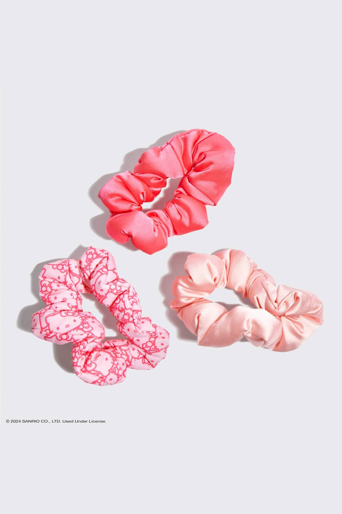 Hello Kitty x Kitsch Recycled Fabric Puffy Scrunchies 3pc Set