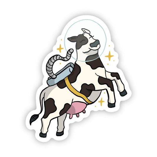 Cow Astronaut Sticker