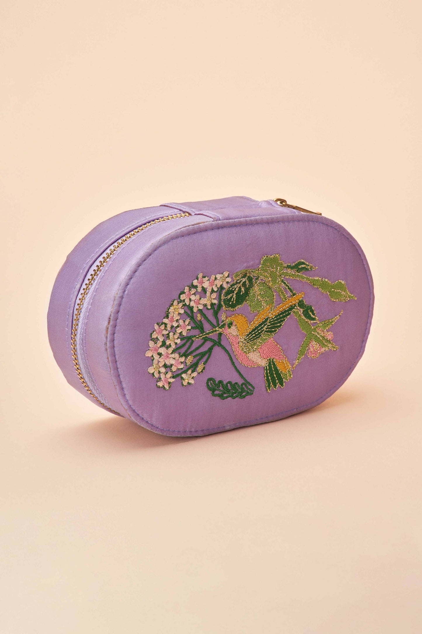 Oval Jewellery Box | Hummingbird in Lavender