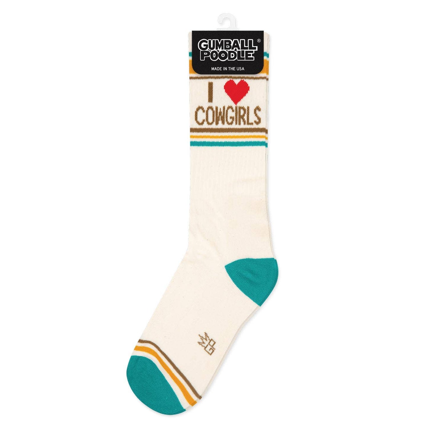 I ❤️ Cowgirls Gym Crew Socks