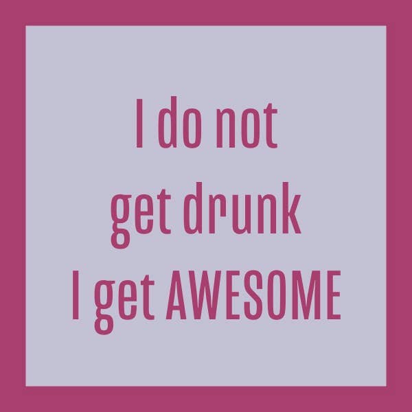 COASTER I Get Awesome | Funny Party Gift | Home Bar Decor