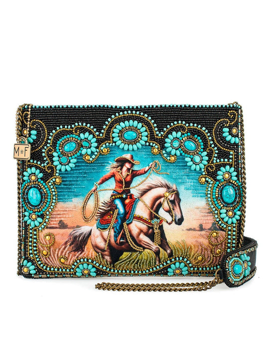 Cowgirl Beaded and Embroidered Western Crossbody Handbag