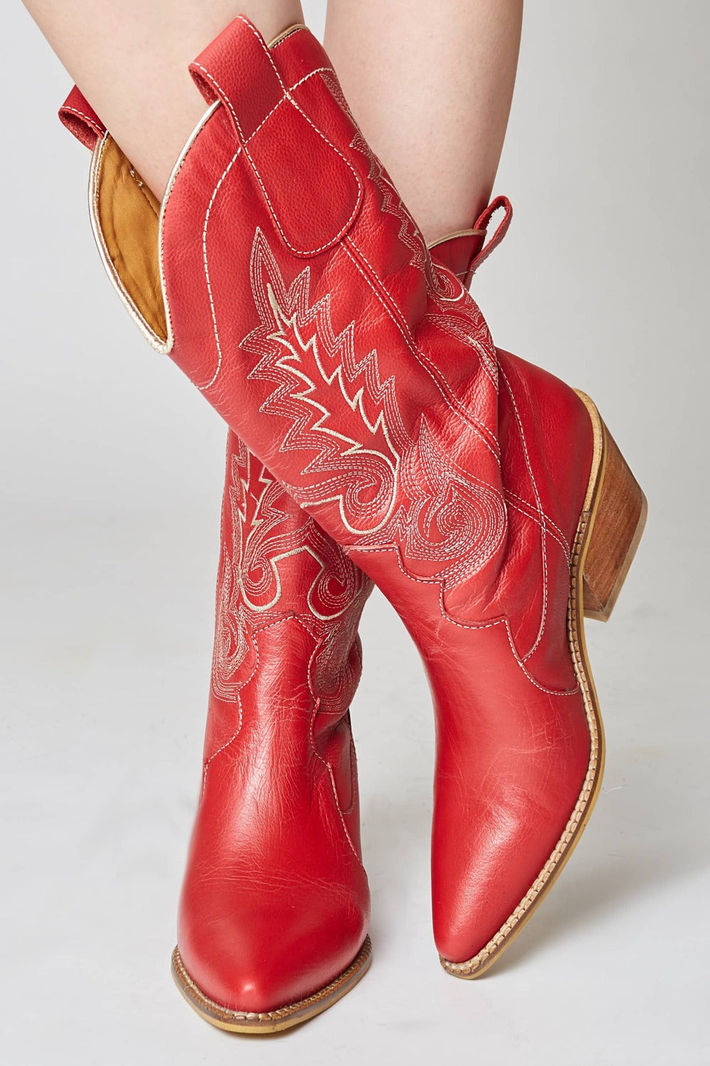 Loyal Western Cowboy Boots | Red Leather