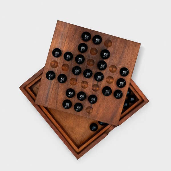 Iron & Glory Wooden Solitaire Game