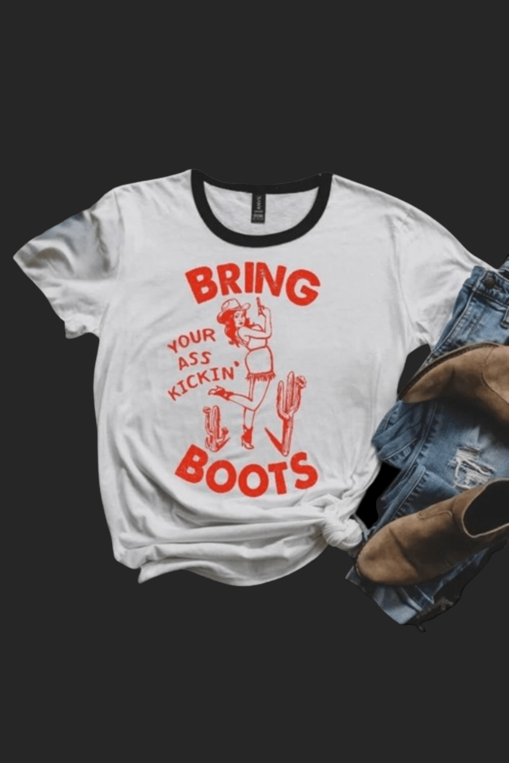Ass Kickin' Boots Ringer Tee
