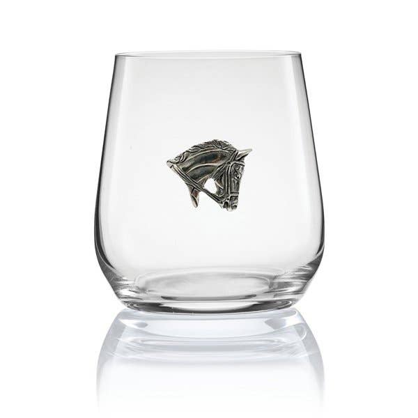 Menagerie Horse Head Stemless Wine Glass