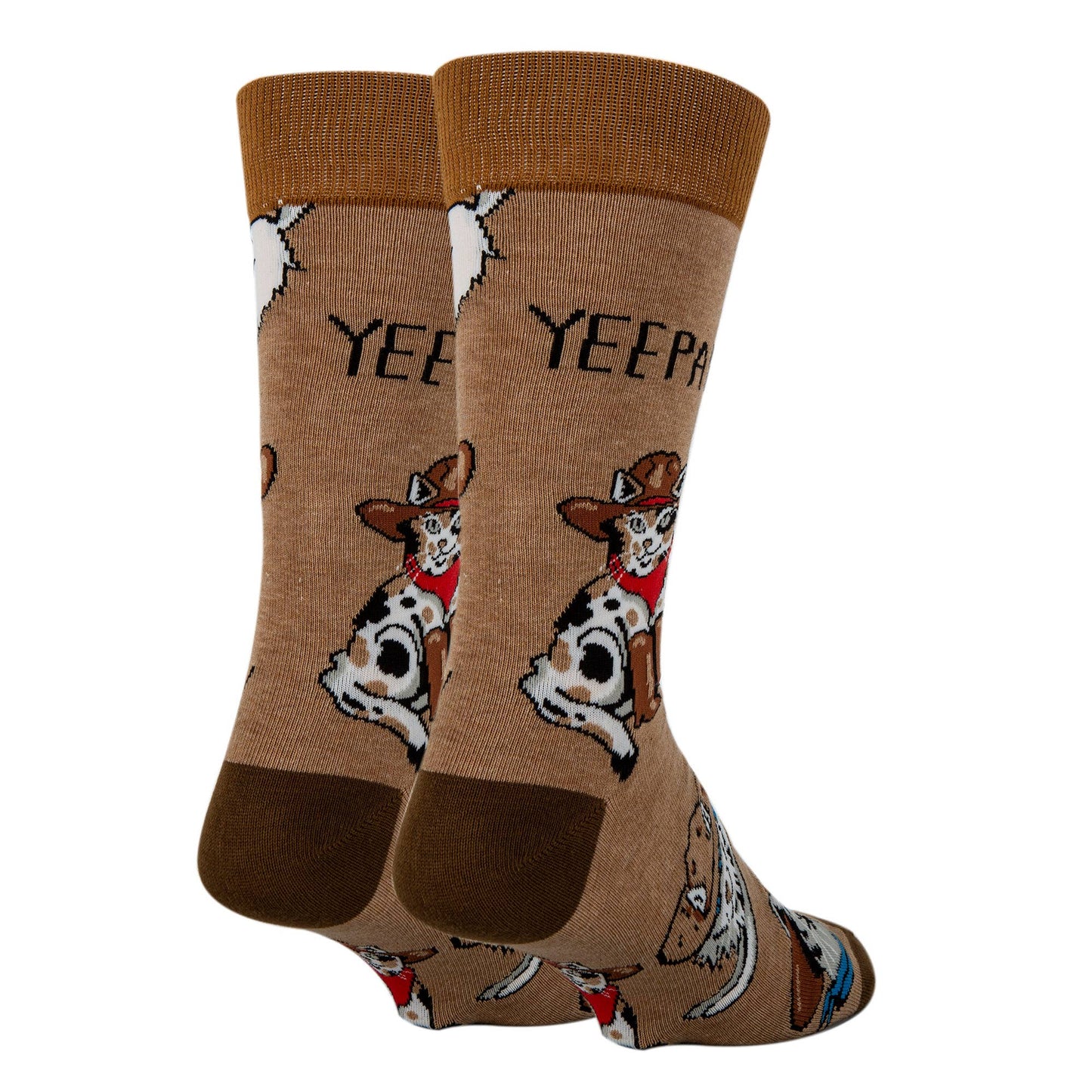 Meowdy | Men's Western Novelty Cotton Crew Socks