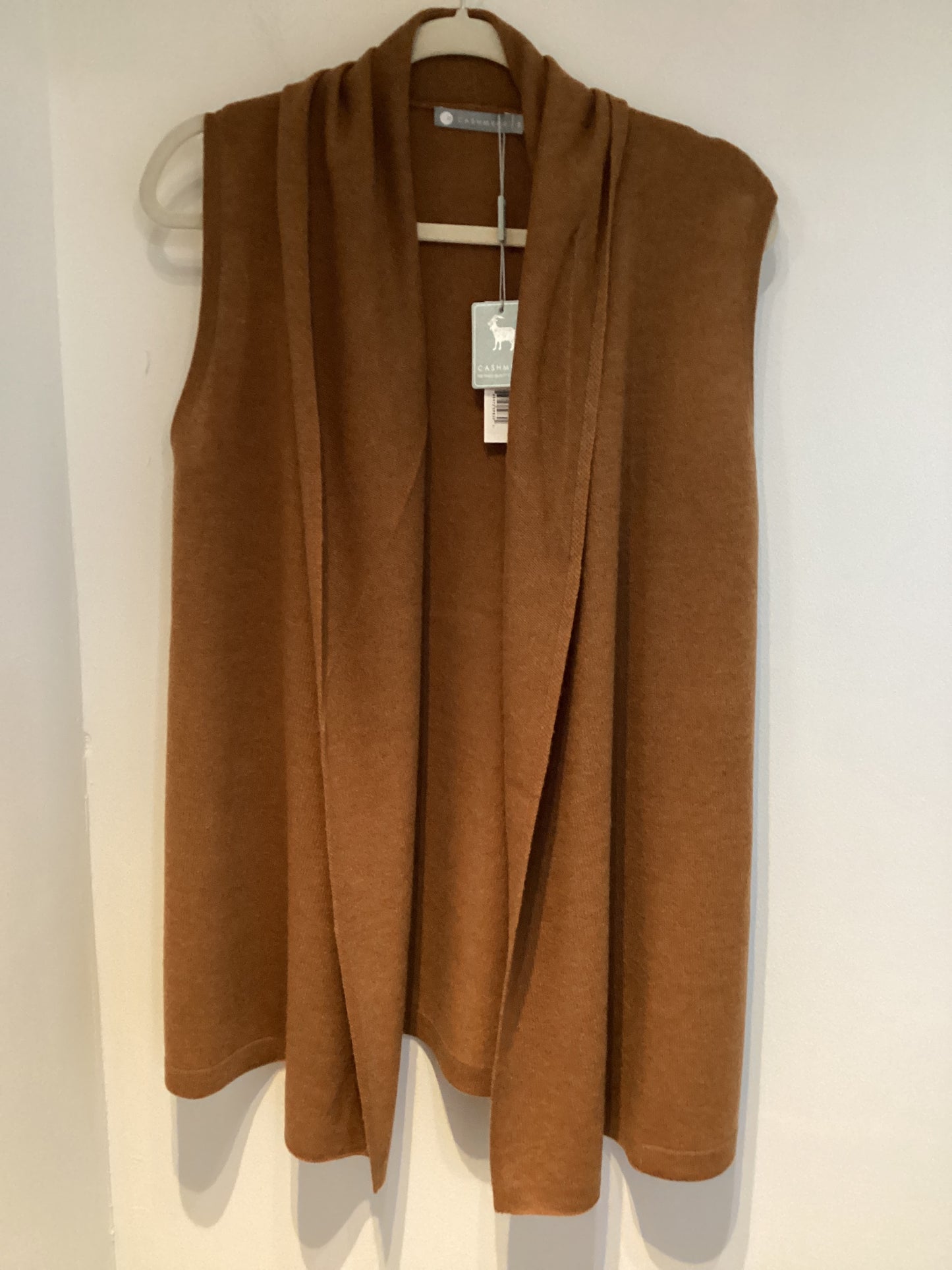 Cashmere Sleeveless Open Vest