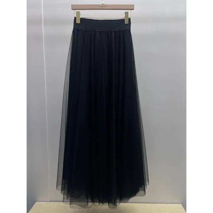 Maria Tulle Maxi Skirt-Black