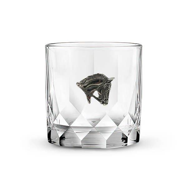Menagerie Horse Head Classic Rocks Glass/Tumbler