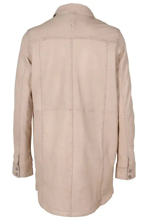 Miha Leather Jacket, Cream