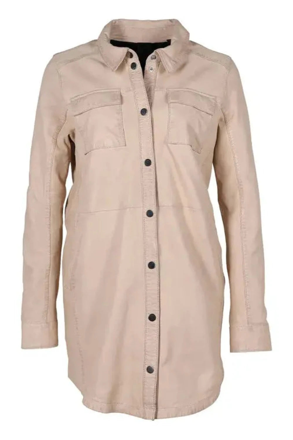Miha Leather Jacket, Cream