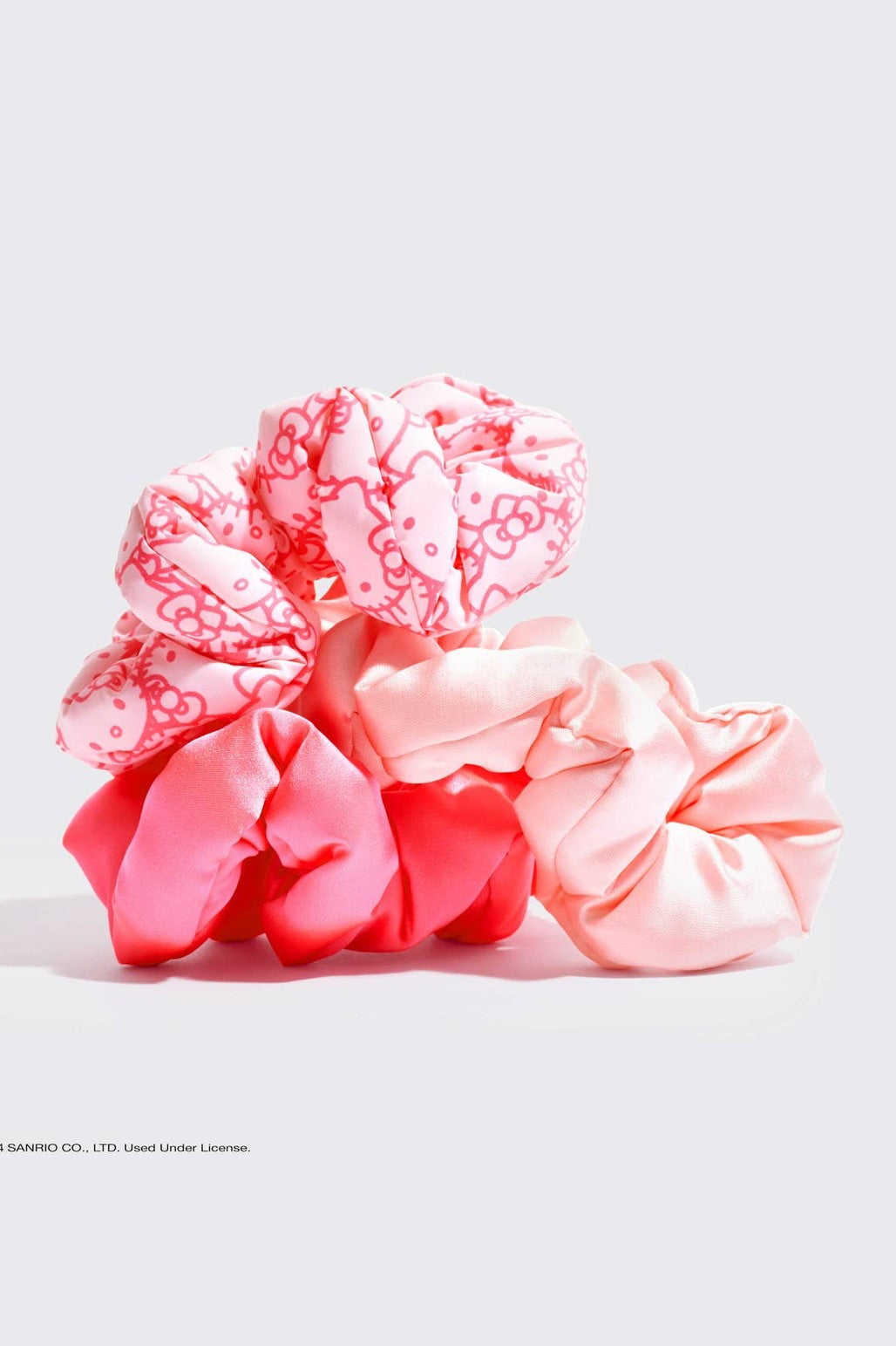 Hello Kitty x Kitsch Recycled Fabric Puffy Scrunchies 3pc Set