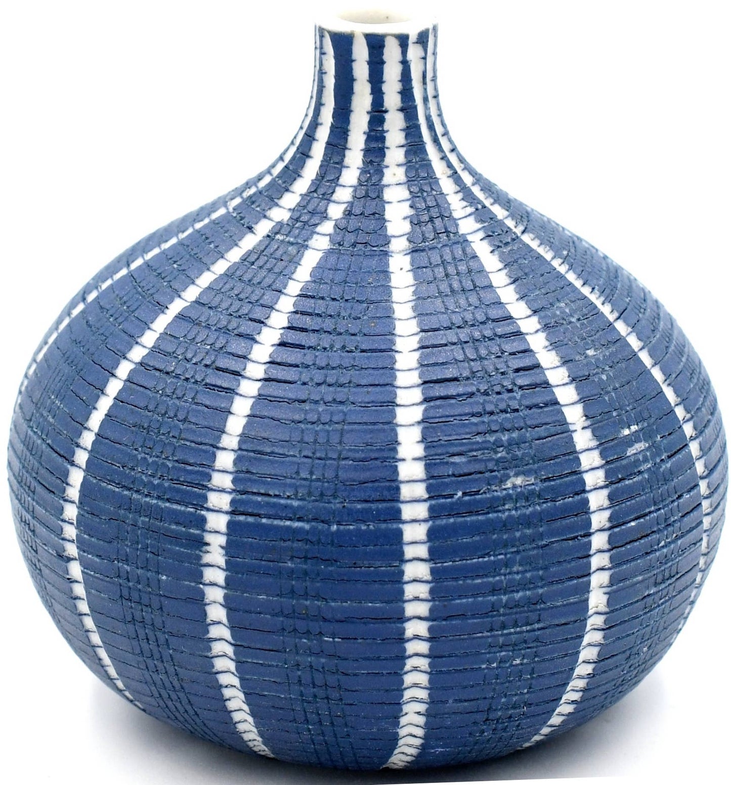 Blue Congo Tiny Handcrafted Porcelain Bud Vase