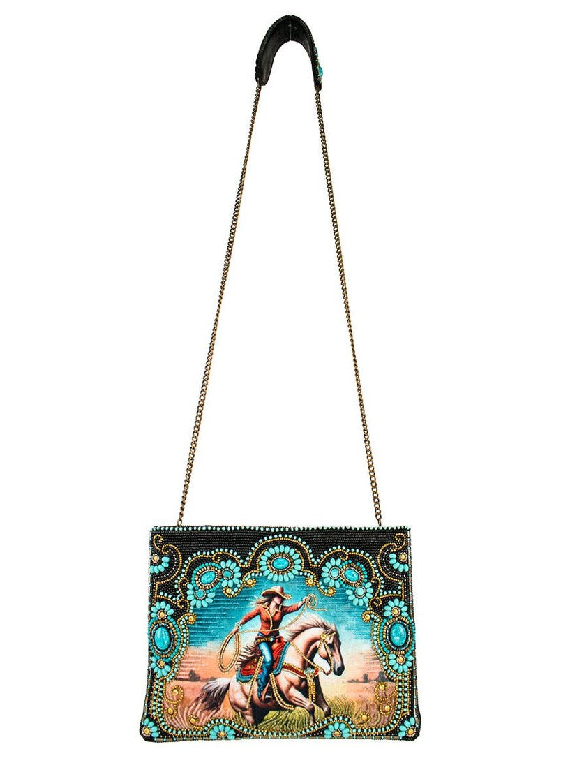 Cowgirl Beaded and Embroidered Western Crossbody Handbag