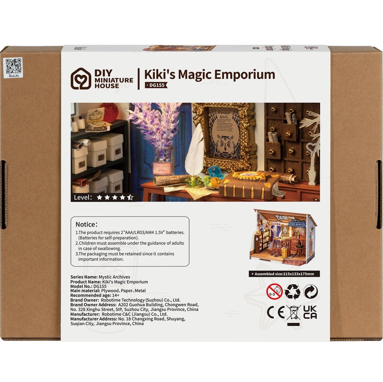 DIY Miniature Model Kit: Kiki's Magic Emporium