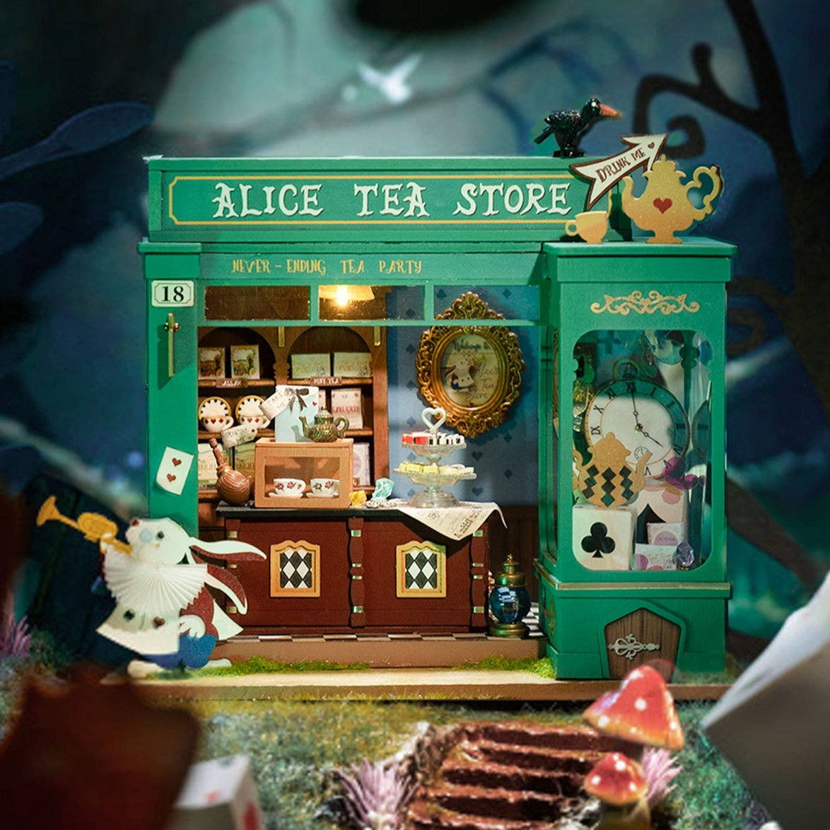 DIY Miniature Model Kit: Alice's Tea Store