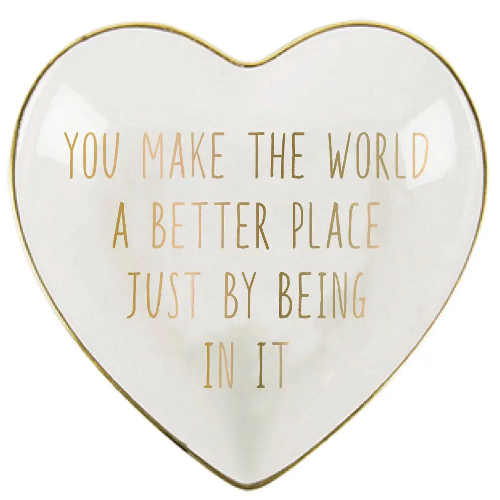 Ceramic Trinket Tray | You Make the World A Better Place