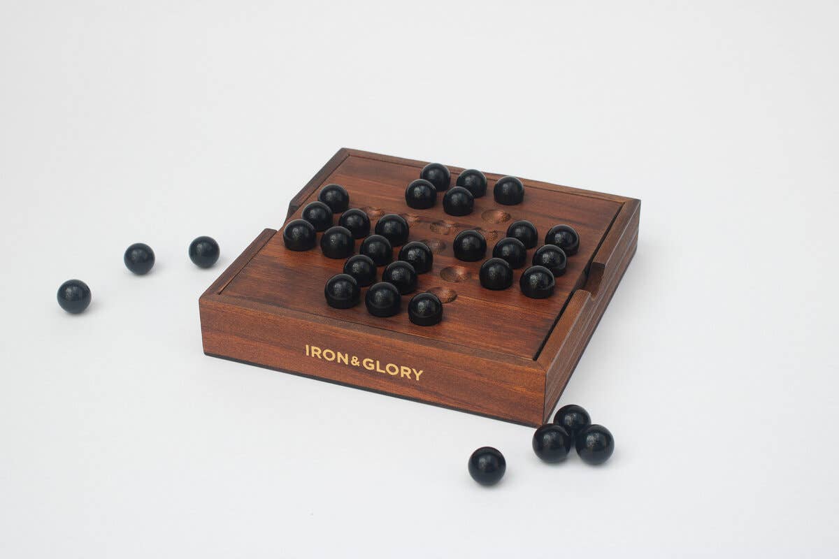 Iron & Glory Wooden Solitaire Game