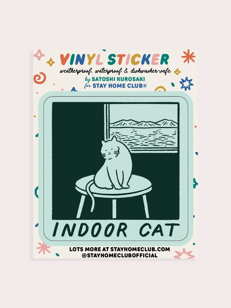 Indoor Cat (Satoshi) Vinyl Sticker