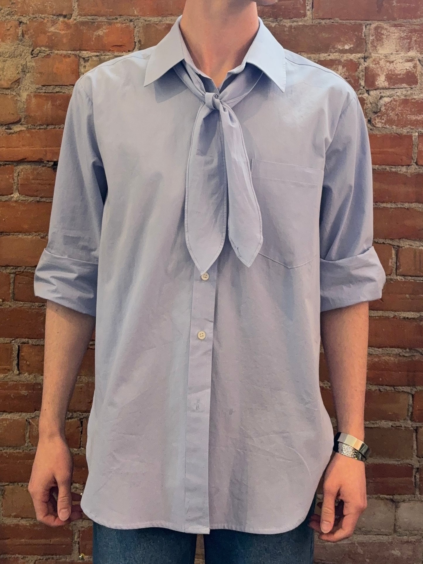 Oversized Flare Button Up