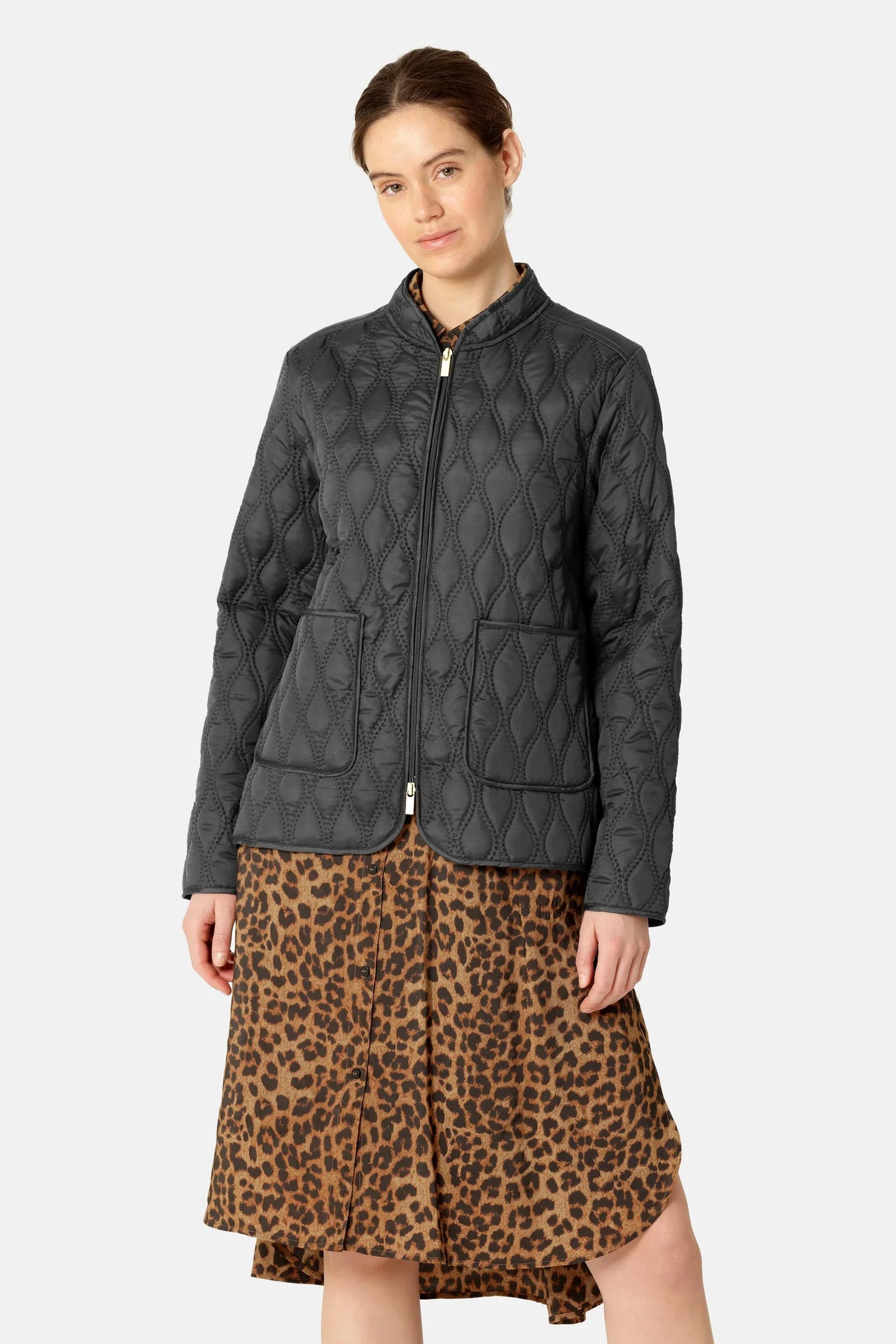Short Quilt Jacket | Black