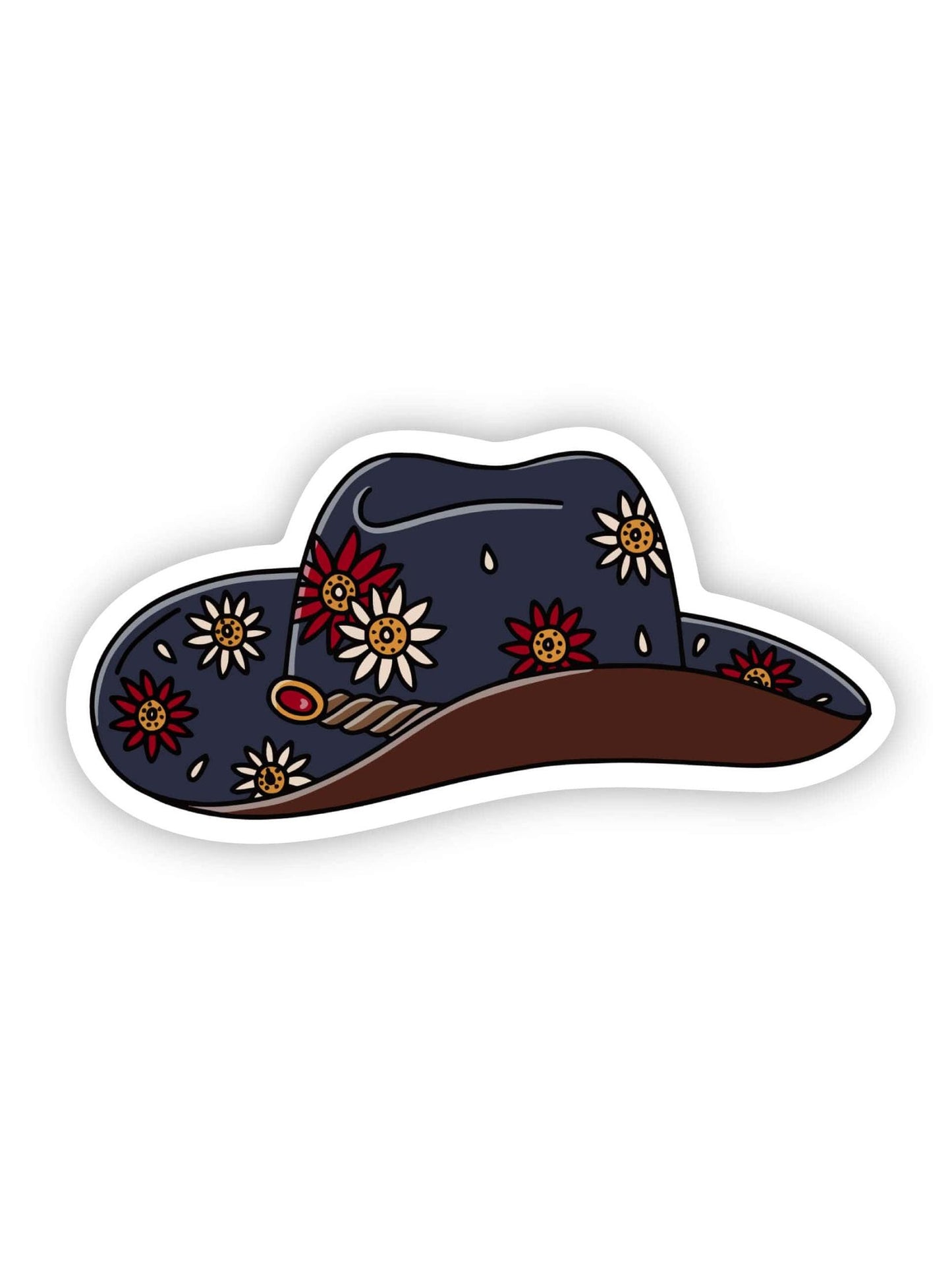 Navy Blue Cowgirl Hat Sticker