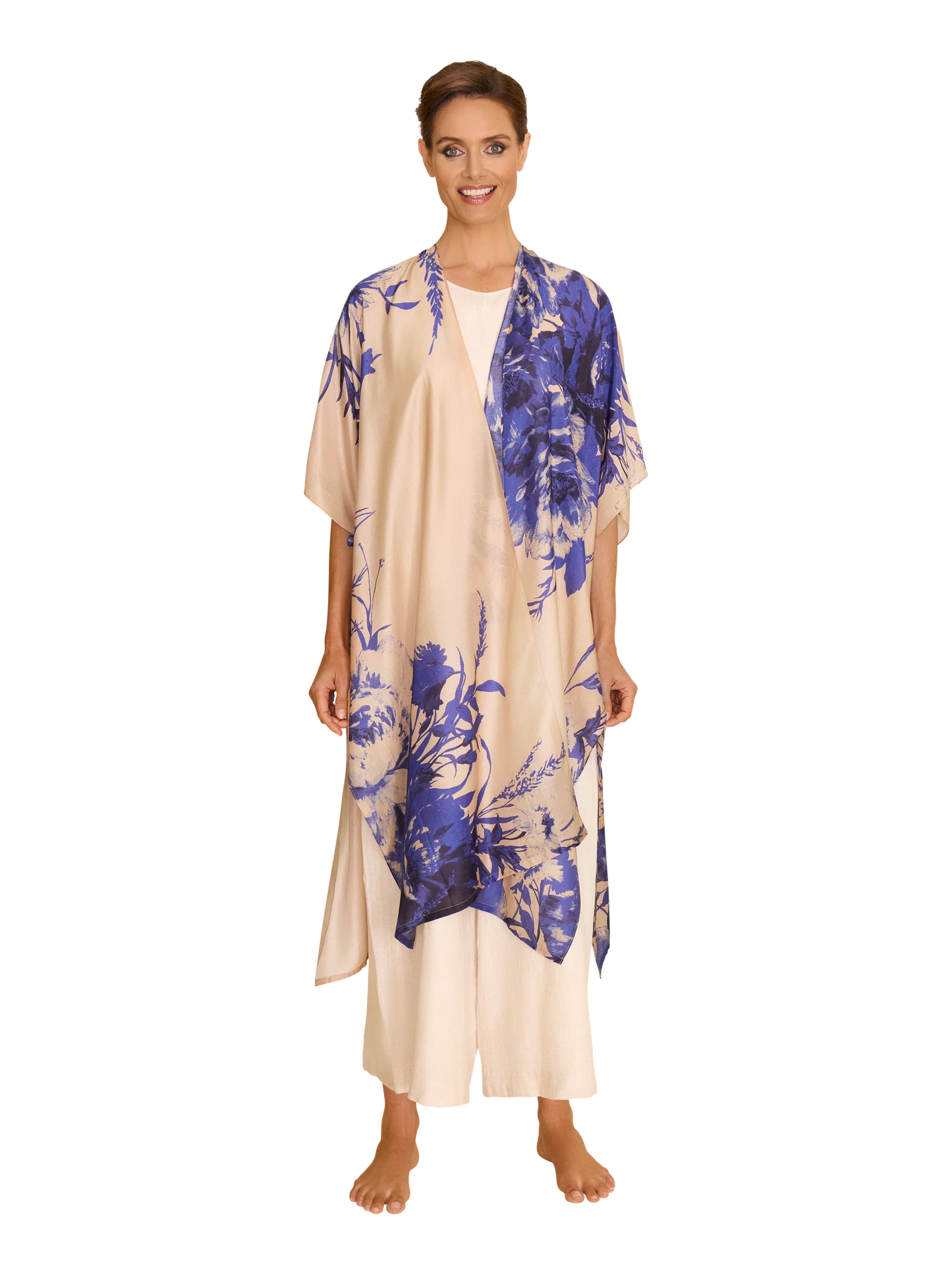 Beach Wrap Around - China Blue Blooms