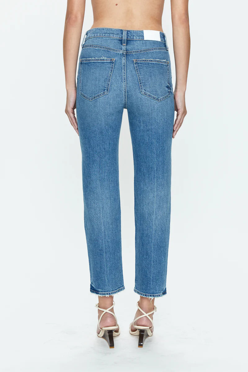 CHARLIE High Rise Classic Cropped Straight Leg Jeans | Sundown