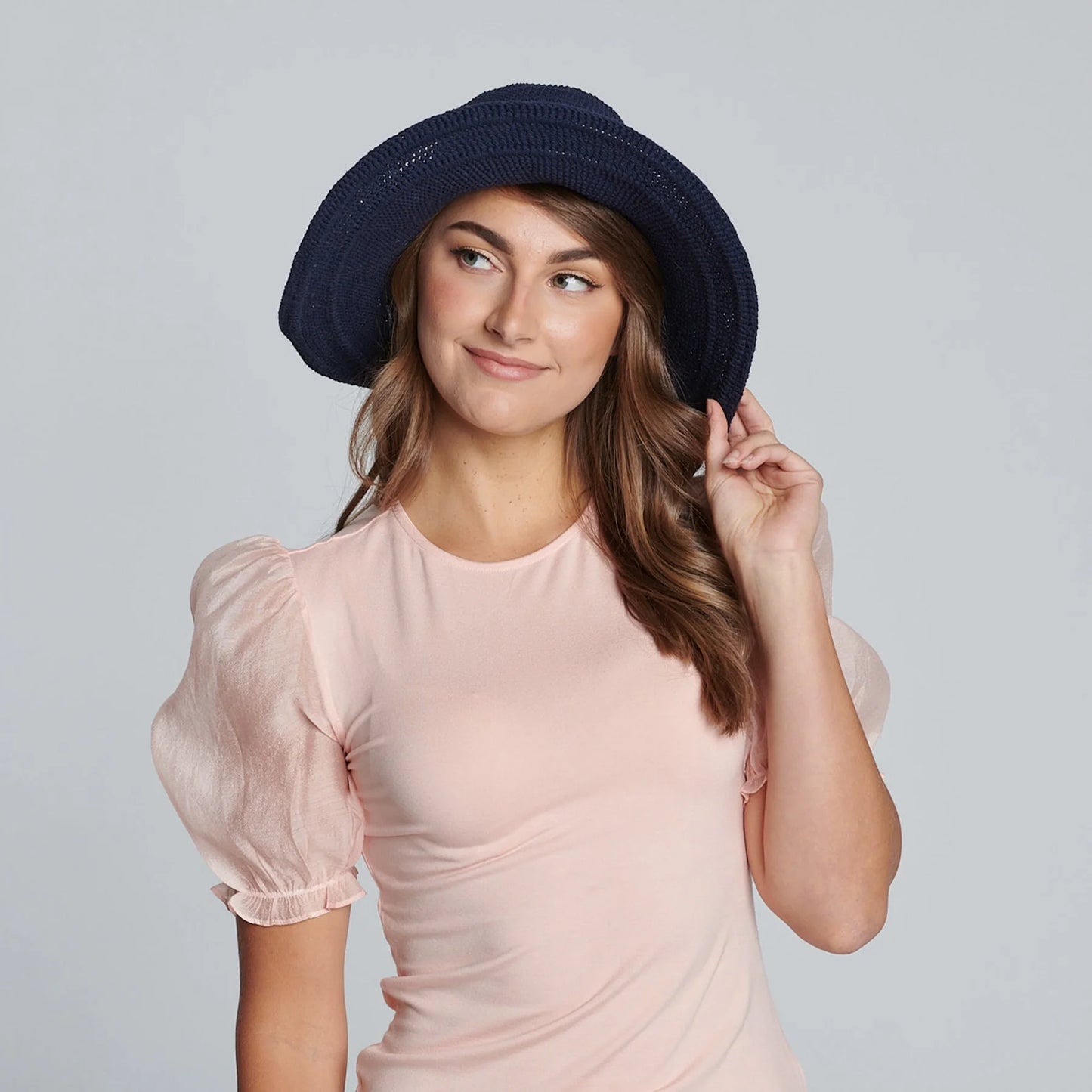 Women's Cotton Crochet Large Brim Hat