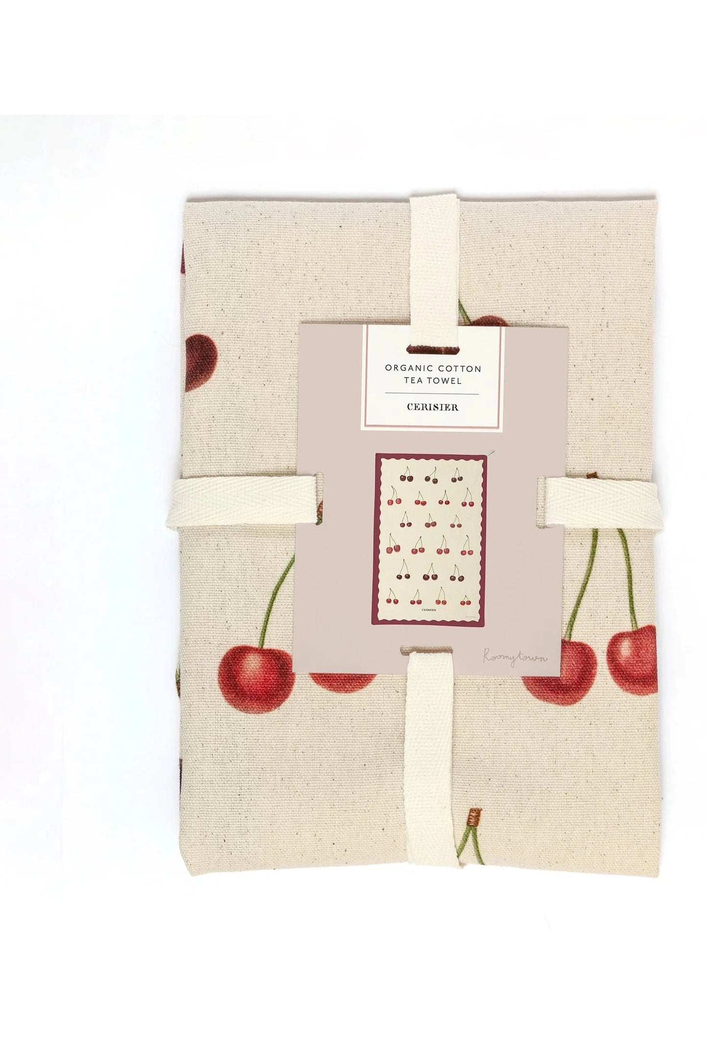 Organic Cotton Tea Towel - Cherries