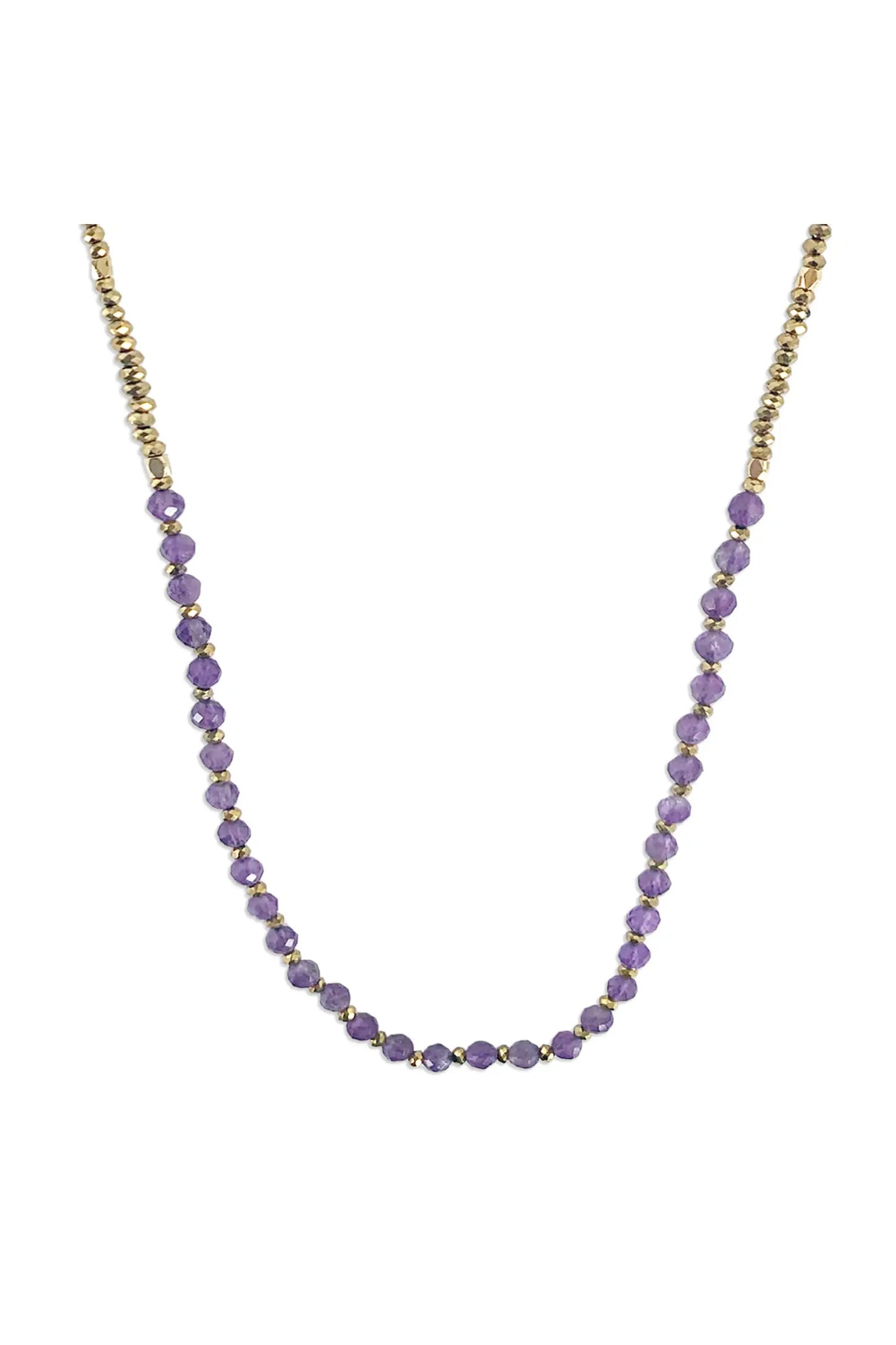 Amethyst Necklace/Triple Wrap Bracelet