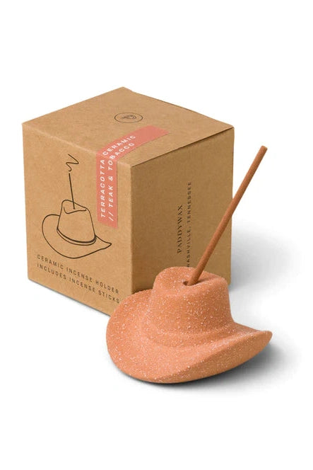 Cowboy Hat Incense Holder | Terracotta