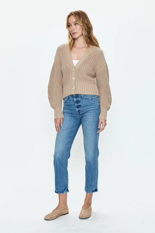 CHARLIE High Rise Classic Cropped Straight Leg Jeans | Sundown