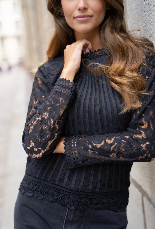 Tiffany Lace Long Sleeve Blouse