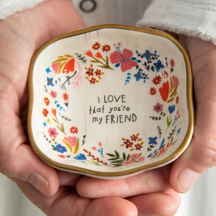 Antiqued Trinket Bowl - Friend