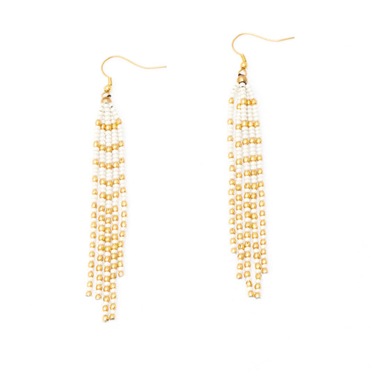 Boudicca Earrings - White