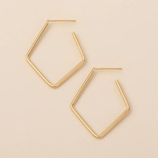 Orion Diamond Hoop Gold Vermeil - Refined Earring Collection