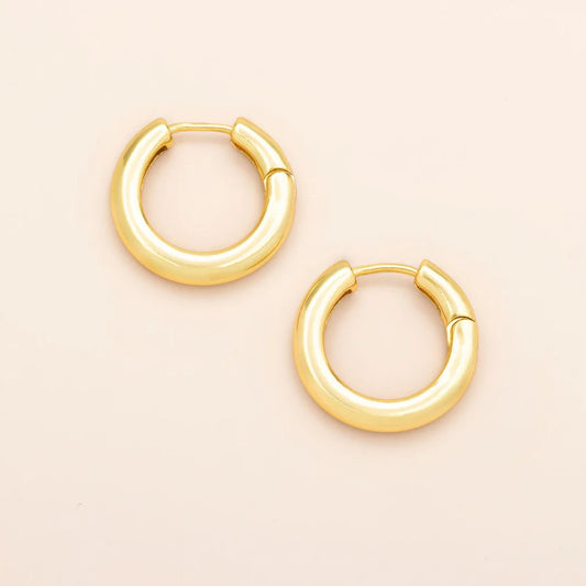 Med Stellar Hoop Gold Vermeil - Refined Earring Collection