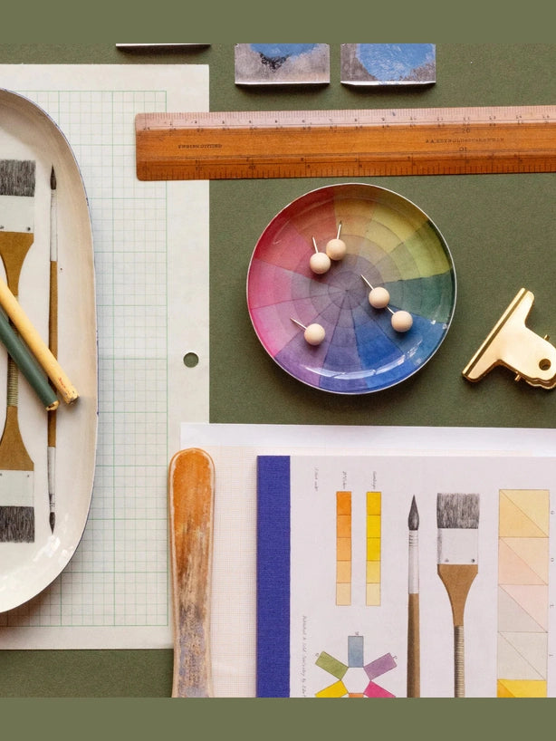 Enamel Printed Tray | Vintage Colour Wheel