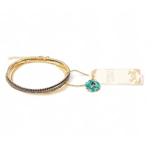 Sparkle & Shine Rhinestone Bracelet Trio - Assorted