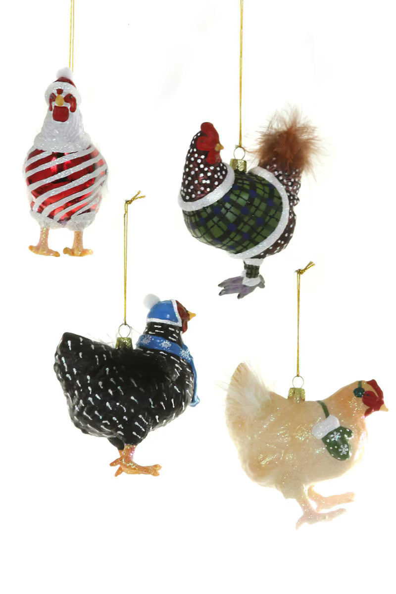 Holiday Hens Assorted Ornament