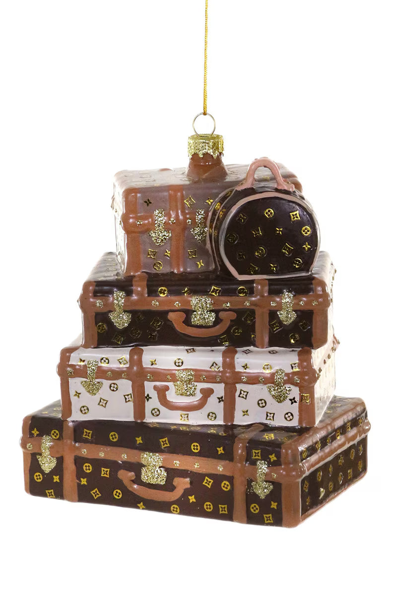 Stacked Luxury Luggages Ornament