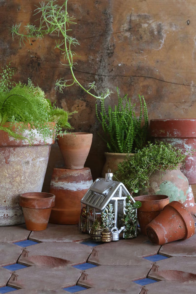 Silver Greenhouse Ornament