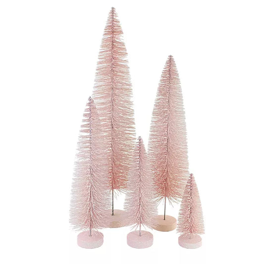 Iridescent Bottle Brush Trees Pink