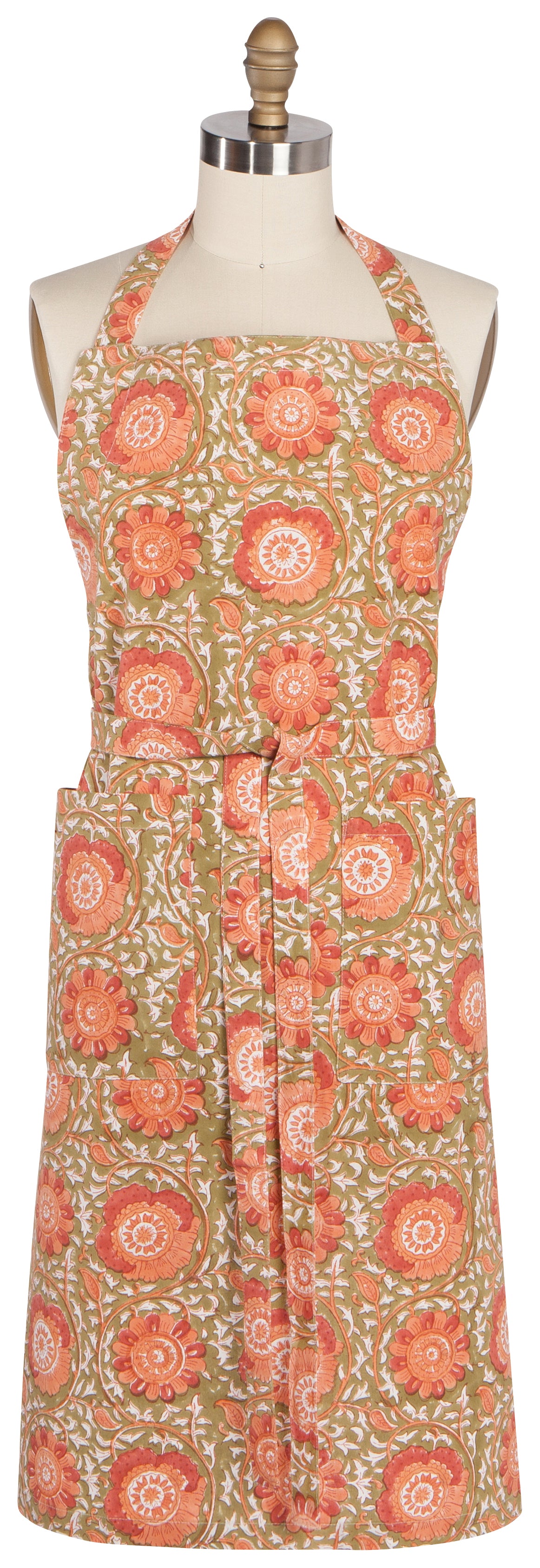Zinnia Block Print Apron
