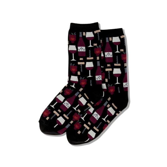 HOTSOX Women's Wine Crew Socks