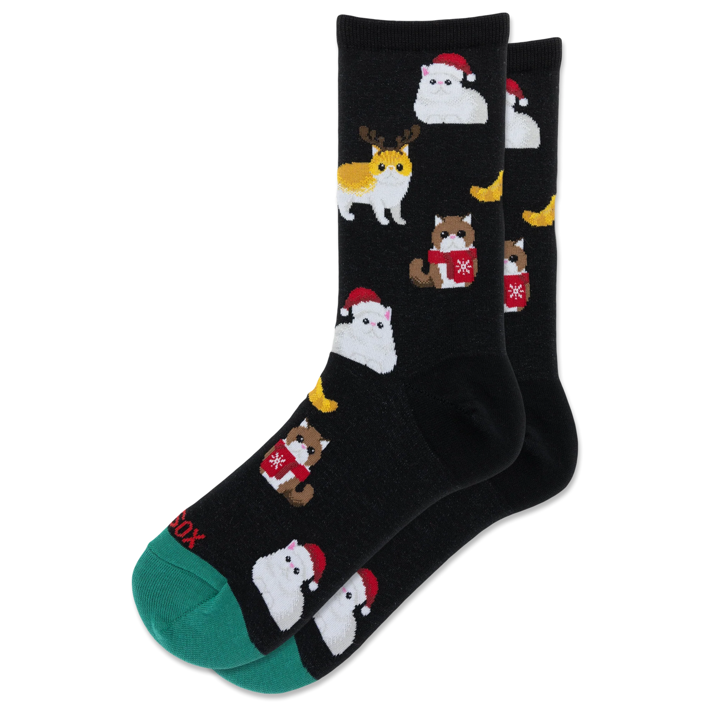 Women's Hotsox - Christmas Cats Crew Sock