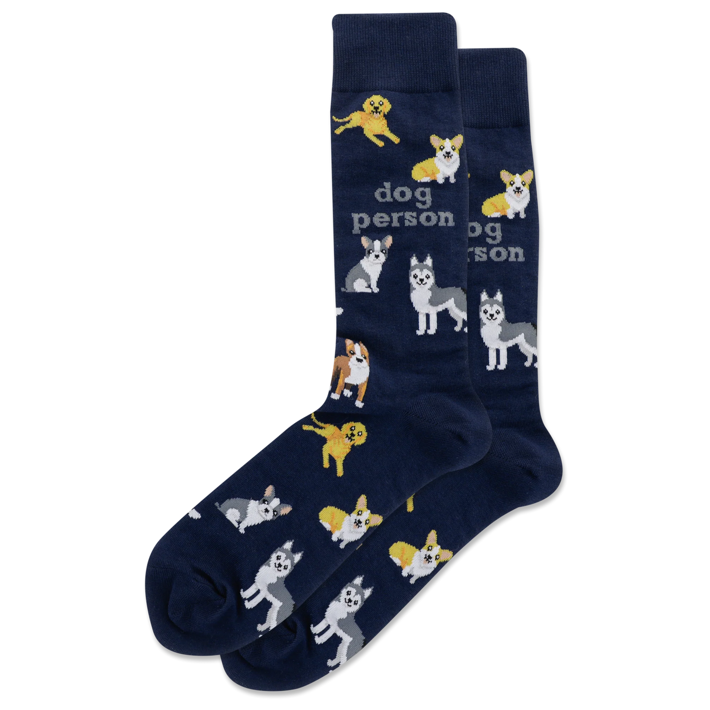 HOTSOX Men's Dog Person Crew Socks